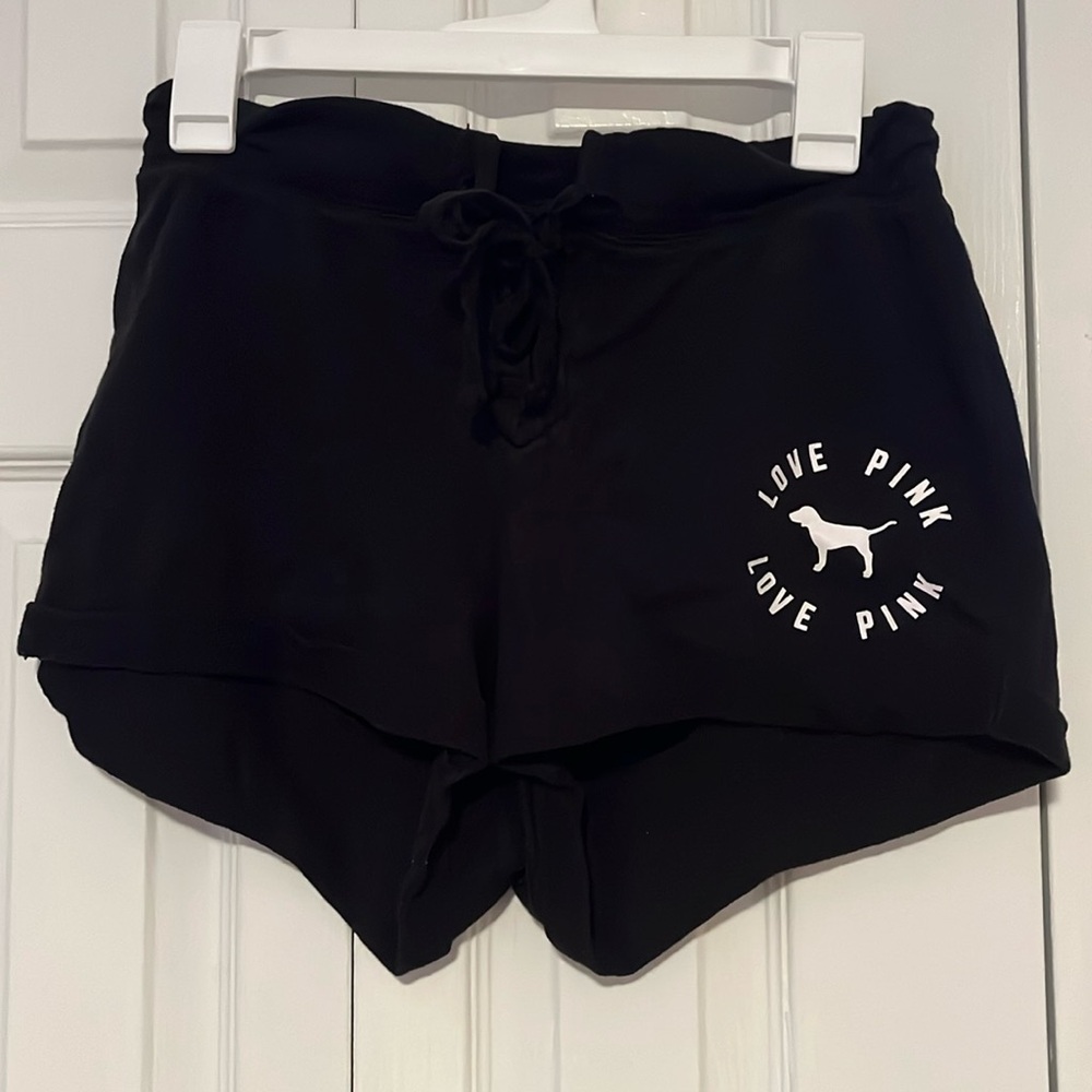 PINK Victoria’s Secret lace up cotton shorts.